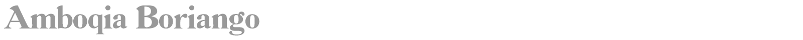 Amboqia Boriango font preview